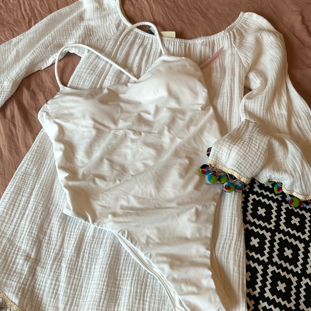 Victoria’s Secret white one piece high leg swimsuit